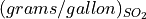 (grams/gallon)_{SO_{2}}
